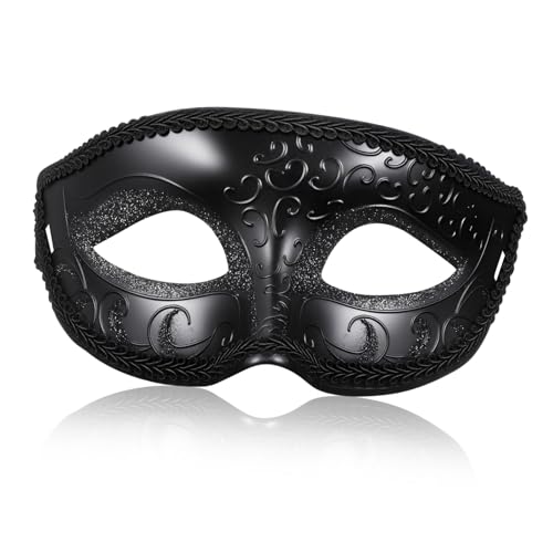 BESTonZON Vintage Spitzen Halbgesichts Maske Schwarze Cosplay Augenmaske für Maskenball Karneval Halloween und Kostüm Party Komfortabel und Stilvoll für Erwachsene BESTonZON Vintage Spitzen Halbgesichts Maske Schwarze Cosplay Augenmaske für Maskenball Karneval Halloween und Kostüm Party Komfortabel und Stilvoll für Erwachsene von BESTonZON