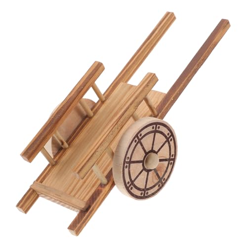 BESTonZON Wagen buchattrappe deko schubkarre klein mini Trolley Model car spielzeugauto kleine Holzkarte Miniaturkarrenspielzeug Mini-Landschaftsverzierungen Modell-Miniatur- hölzern von BESTonZON