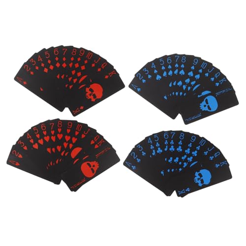 BESTonZON Wasserfeste PVC Pokerkarten Schwarz mit Kreativem Totenkopfdesign für Partys Familienfeiern und Outdoor Spiele für Unterhaltung und Veranstaltungen BESTonZON Wasserfeste PVC Pokerkarten Schwarz mit Kreativem Totenkopfdesign für Partys Familienfeiern und Outdoor Spiele für Unterhaltung und Veranstaltungen von BESTonZON