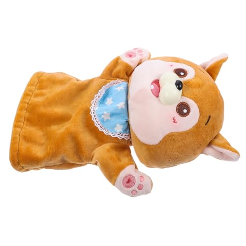 BESTonZON Weiche Cartoon Tier Handpuppe Shiba Inu Handspielzeug für Interaktive Plüsch Handpuppe zum Geschichtenerzählen Fördert Kreativität und Spielerische Kommunikation von BESTonZON