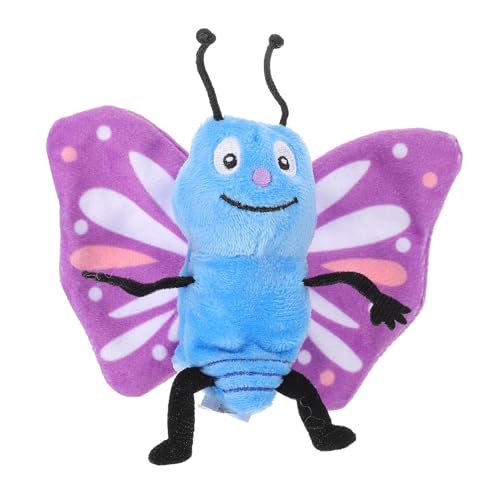 BESTonZON Weiche Schmetterling Handpuppe Plüschspielzeug für Interaktive Lernhilfe Kuscheltier Fingerpuppe Puppentheater Geburtstagsgeschenk für Jungen Mädchen von BESTonZON