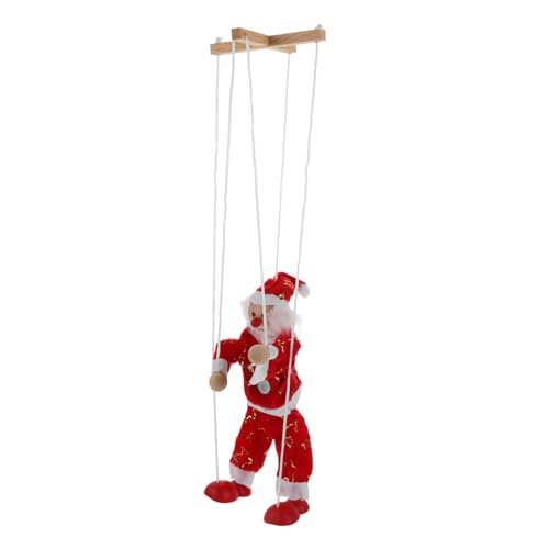 BESTonZON Weihnachtliche Holz Marionette Weihnachtsmann Kreative Handpuppe mit Zugfaden Sichere Naturmaterialien für Theater und Dekoration Fördert Fantasie und Kommunikationsfähigkeit BESTonZON Weihnachtliche Holz Marionette Weihnachtsmann Kreative Handpuppe mit Zugfaden Sichere Naturmaterialien für Theater und Dekoration Fördert Fantasie und Kommunikationsfähigkeit von BESTonZON