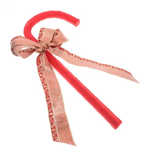 BESTonZON Weihnachtlicher Cosplay Gehstock mit Charmantem Schleifen Design Leichter Robuster Kunststoffstab für Bühnenauftritte Fasching und Valentinstag Vielseitiges Kostümzubehör BESTonZON Weihnachtlicher Cosplay Gehstock mit Charmantem Schleifen Design Leichter Robuster Kunststoffstab für Bühnenauftritte Fasching und Valentinstag Vielseitiges Kostümzubehör von BESTonZON