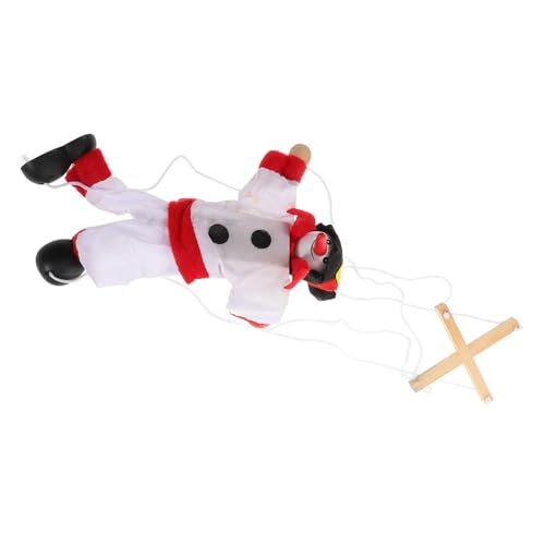 BESTonZON Weihnachtlicher Schneemann Marionettenpuppe mit Zugschnur Kreatives Puppentheater Fördernd Motorik Fantasie Weihnachten Party von BESTonZON