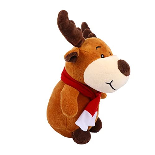 BESTonZON Weihnachts Puppen tierisches Plüschtier Puppe Plüsch ausgestopft weihnachtsfigur weihnachtsbaumdeko Christmas Tree Decoration Rentierpuppe Rentier Plüschpuppe Light Brown von BESTonZON