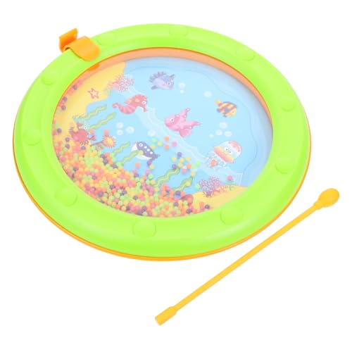 BESTonZON Wellentrommel für Robustes Plastik Klarer Spielerisches Musikspielzeug und Konzentration Pädagogisches Hand Percussion Instrument Grün von BESTonZON