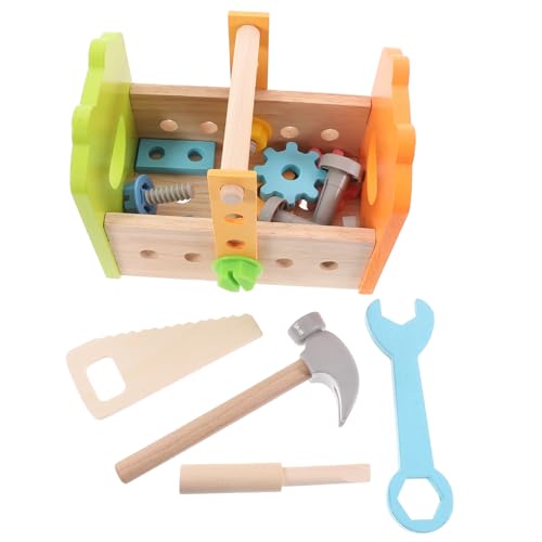 BESTonZON Holzspielzeug Werkzeugkasten Für 1 Set Werkzeug Set Mit Verschiedenen Werkzeugen Pädagogisches Für Kreatives Und Frühe Ideales Für Jungen Und Ädchen Werkzeug Spielzeug BESTonZON Holzspielzeug Werkzeugkasten Für 1 Set Werkzeug Set Mit Verschiedenen Werkzeugen Pädagogisches Für Kreatives Und Frühe Ideales Für Jungen Und Ädchen Werkzeug Spielzeug von BESTonZON