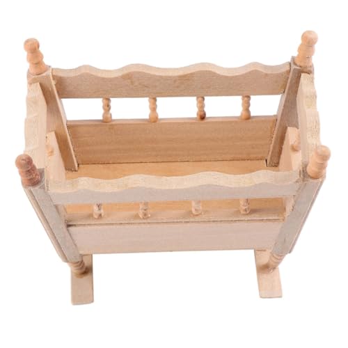 BESTonZON Wiegenbett Modell Miniaturmöbel Dekoration Babymöbel kinderzimmerdeko Room Decoration holzspielsachen holzspielzeug Mini-Hausschmuck Mini- -Babywiege hölzern BESTonZON Wiegenbett Modell Miniaturmöbel Dekoration Babymöbel kinderzimmerdeko Room Decoration holzspielsachen holzspielzeug Mini-Hausschmuck Mini- -Babywiege hölzern von BESTonZON