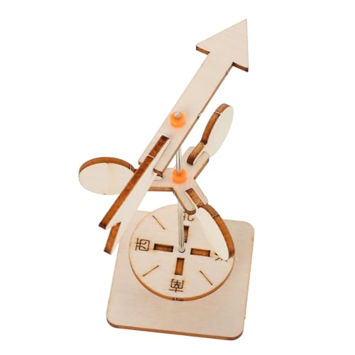 BESTonZON Windfahne Wind Vane Wissenschaftliche Experimente für für holzspielzeug bastelset Bildungswissenschafts-Kit DIY-Montagespielzeug hölzern Beige von BESTonZON
