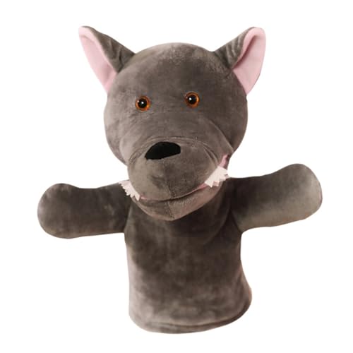 BESTonZON Wolf Handpuppe Plüschtier Kuscheliges Tier Handspielzeug für Puppentheater Geschichtenerzählen Kinderspielzeug Kreativitätsförderndes BESTonZON Wolf Handpuppe Plüschtier Kuscheliges Tier Handspielzeug für Puppentheater Geschichtenerzählen Kinderspielzeug Kreativitätsförderndes von BESTonZON