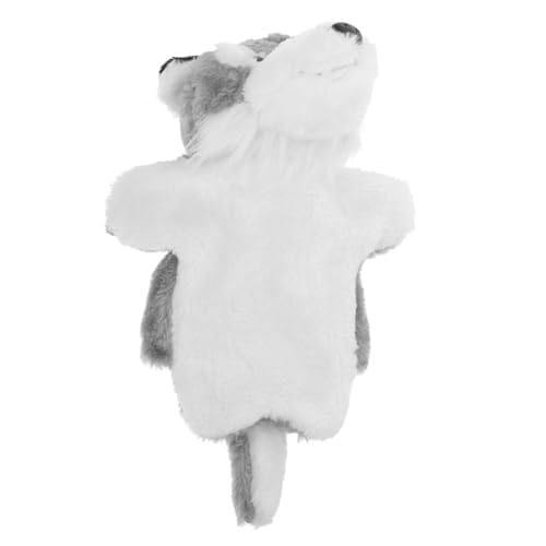 BESTonZON Wolf Tierhandpuppe Pfeifenpfanne Ersatzkopfspielzeug Tierschwanzmaskenspielzeug Haustierspielzeug Plüschspielzeug Freigabespielzeug Toilettensitz Pferdemaske von BESTonZON