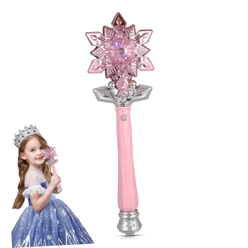 BESTonZON Zauberstab sprühen Lichteffekt Party Schneeflockenstab zum Leuchten bringen Leuchten für Schneeflocken-Gastgeschenke Strumpffüller für Kleinkinder Rosa von BESTonZON
