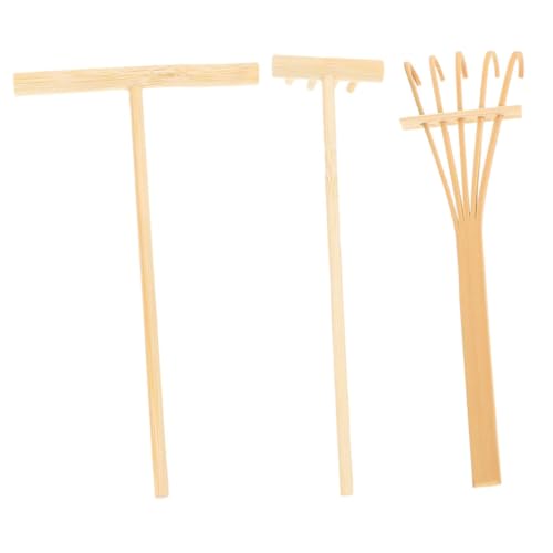 BESTonZON Zen Sandgarten Rechen Teilig Kleine Sandkasten aus Dekorative Gartengeräte für Schreibtisch Büro Wohnzimmer Entspannendes Meditationsspielzeug Praktische Tischdeko von BESTonZON