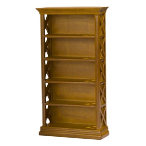 BESTonZON Zubehör für Puppenhäuser für kinderspielzeug bastelzeug Holzregal Wohnzimmer deko spielzeuge interessanter Miniaturschrank Mini-Hausdekoration hölzern von BESTonZON