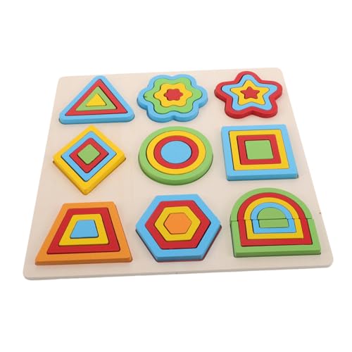 BESTonZON Zum Zuordnen Von Lernspielzeug Für Frühe Aktivitäten Geometrische Lerntafel Sortierspielzeug Aus Holz Vorschulformaktivitäten Sensorische Jungen Materialsortierung von BESTonZON