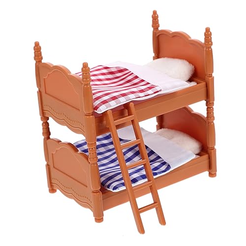 BESTonZON für kinderspielzeug bunk Bed Toys for Miniatur-Puppenstubenbett Bett im Maßstab 1:12 puppenhaus Mini-Verzierung Mini Etagenbett Plastik BESTonZON für kinderspielzeug bunk Bed Toys for Miniatur-Puppenstubenbett Bett im Maßstab 1:12 puppenhaus Mini-Verzierung Mini Etagenbett Plastik von BESTonZON