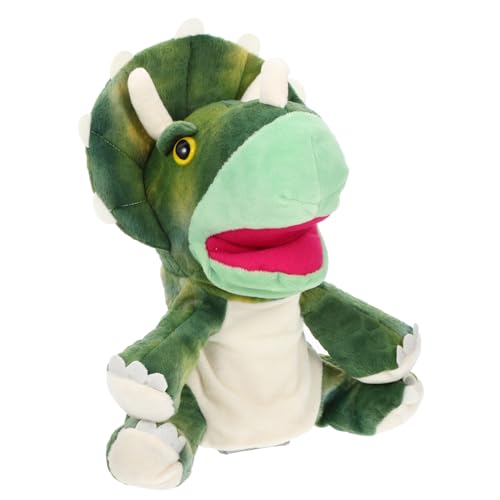 BESTonZON handpuppe plüsch handpuppe interaktives Puppen Hand Puppet plushdoll Dinosaurier Plüschpuppe Lustige Plüschhandpuppe Kinderaccessoire Green von BESTonZON