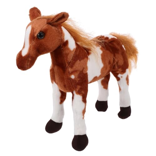 BESTonZON kleine Ponypuppe tragbares Stofftier Pferdefiguren Realistisches ausgestopft Pferdespielzeugdekoration Pferdesornament Pferdetier kurzer Plüsch Hellbraun BESTonZON kleine Ponypuppe tragbares Stofftier Pferdefiguren Realistisches ausgestopft Pferdespielzeugdekoration Pferdesornament Pferdetier kurzer Plüsch Hellbraun von BESTonZON