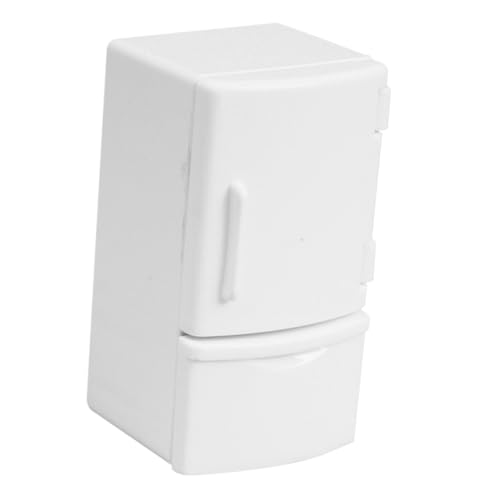 BESTonZON künstliche Spielzeugkühlschrank Miniatur Mini- Kühlschrank Mini-Gefrierschrank kinderküche Kitchen for mini frige Puppenküche Puppenmöbel Plastik Weiß von BESTonZON