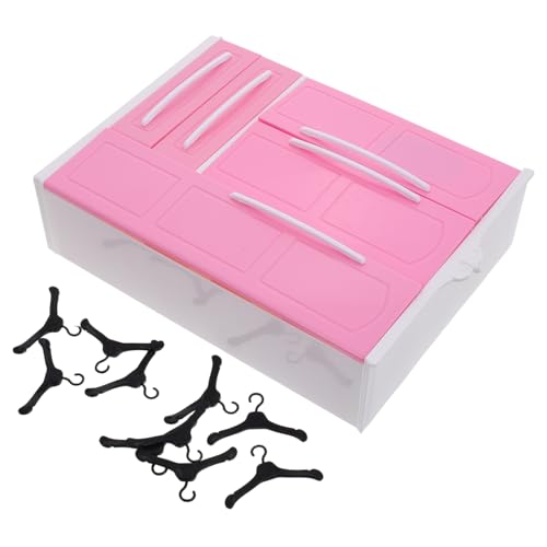 BESTonZON -puppenschrank Kleidungsorganisator-Puppe Schrank Für Puppe Kleiderschrank Puppenhaus Puppenhausmöbel Miniatur Kleiderschrank Kleiderständer Für Puppen Miniaturmöbel Plastik von BESTonZON