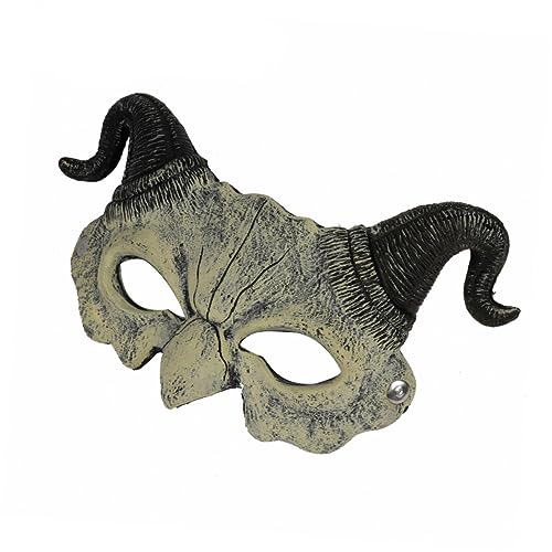 BESTonZON Horror-Maske Augenmaske für Männer Horror-Gesichtsmaske halloween masken halloweenmaske Herrenbekleidung Outfits für Männer Halloween-Maske Geistermaske Abschlussball Trompete Horn von BESTonZON
