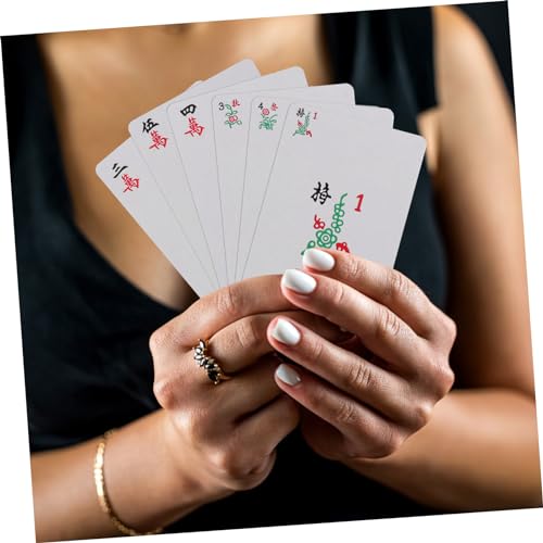 BESTonZON wasserdichte Mini Mahjong Spielkarten Langlebige Kunststoff Poker Karten für Outdoor Reise Zuhause Bar Büro Robust Flexibel für Spieler und BESTonZON wasserdichte Mini Mahjong Spielkarten Langlebige Kunststoff Poker Karten für Outdoor Reise Zuhause Bar Büro Robust Flexibel für Spieler und von BESTonZON
