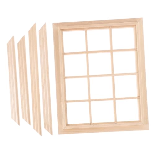 BESTonZON winziges Fensterrahmendekor puppenhauszubehör kleines Hauszubehör Puppenhausmöbel puppenhaus schmuck Mini-Landschaftsverzierungen kleines Hausgerät Mini-Hausbedarf hölzern von BESTonZON