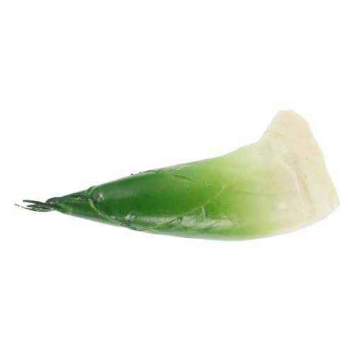 BESTonZON Simuliertes Bambussprossenmodell Blattdekoration Geschirrdekoration Sushi-Blatt-Dekoration Essensrequisiten Fotodekoration Foto Quasten Obstkorb-waschbecken Fruchtmodell Pu Green von BESTonZON