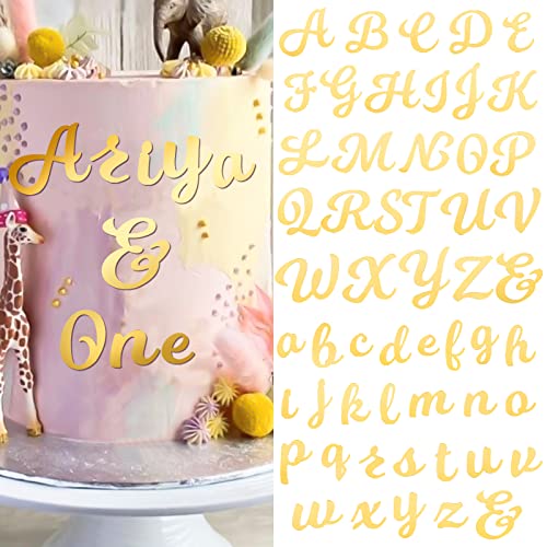 BETESSIN 54Pcs Buchstaben Deko Torte Gold Kuchen Dekoration Geburtstag Acryl 2 Sets A-Z Tortendeko Großbuchstaben Kleinbuchstaben Tortenaufsatz Set für Hochzeit Jubiläum Party Feier BETESSIN 54Pcs Buchstaben Deko Torte Gold Kuchen Dekoration Geburtstag Acryl 2 Sets A-Z Tortendeko Großbuchstaben Kleinbuchstaben Tortenaufsatz Set für Hochzeit Jubiläum Party Feier von BETESSIN