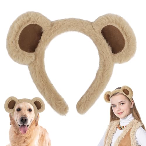 BETESSIN Bärenohren Haarreif - Chipmunks Ohren Haarreif aus Plüsch - Bär Kostüm Kinder & Erwachsene - Chipmunks Kostüm Kopfbedeckung für Halloween, Karneval, Tierparty & Motto-Verkleidung BETESSIN Bärenohren Haarreif - Chipmunks Ohren Haarreif aus Plüsch - Bär Kostüm Kinder & Erwachsene - Chipmunks Kostüm Kopfbedeckung für Halloween, Karneval, Tierparty & Motto-Verkleidung von BETESSIN