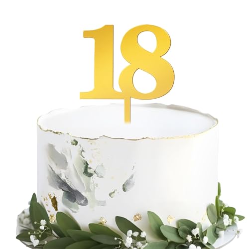 BETESSIN Cake Topper 18 Geburtstag Tortenstecker Torten Deko 18. Jahrestag Acryl Gold 18. Geburtstag Kuchendeko Cupcake Topper Kuchen Topper Jubiläum Geburtstagstorte Deko BETESSIN Cake Topper 18 Geburtstag Tortenstecker Torten Deko 18. Jahrestag Acryl Gold 18. Geburtstag Kuchendeko Cupcake Topper Kuchen Topper Jubiläum Geburtstagstorte Deko von BETESSIN