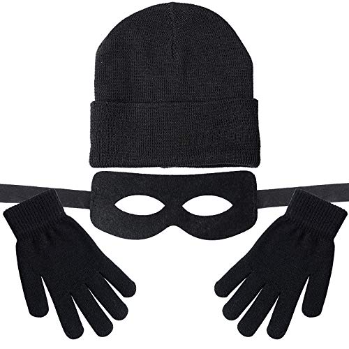 BETESSIN Dieb Kostüm Set - inkl. Beanie Strickmütze, Augenmaske, Handschuhe - Räuber und Einbrecher Kostüm Zubehör für Kinder und Erwachsene zu Karneval, Fasching, Fastnacht, Gangster-Mottoparty usw. BETESSIN Dieb Kostüm Set - inkl. Beanie Strickmütze, Augenmaske, Handschuhe - Räuber und Einbrecher Kostüm Zubehör für Kinder und Erwachsene zu Karneval, Fasching, Fastnacht, Gangster-Mottoparty usw. von BETESSIN
