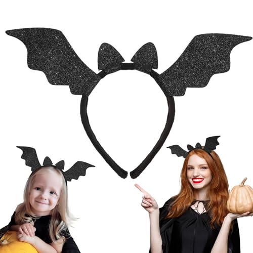 BETESSIN Fledermaus Haarreif Halloween Haarschmuck Glitzer Schwarz Kopfschmuck für Halloween Kostüm Damen, Fledermaus Kostüm Kinder, Karneval, Fasching, Fasnacht & Motto Party BETESSIN Fledermaus Haarreif Halloween Haarschmuck Glitzer Schwarz Kopfschmuck für Halloween Kostüm Damen, Fledermaus Kostüm Kinder, Karneval, Fasching, Fasnacht & Motto Party von BETESSIN