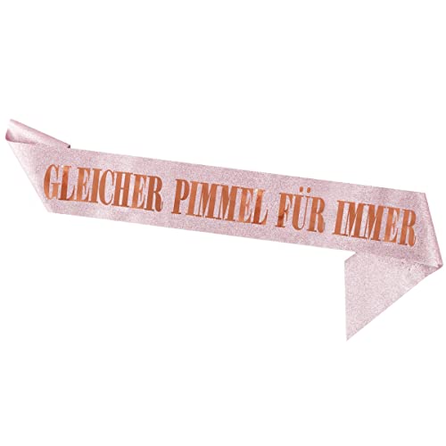 BETESSIN Junggesellinnenabschied Schärpe Lustige JGA Accessoires Geschenke Ideen für Bachelorette Party Hen Party JGA Frauen usw. (Rosegold) von BETESSIN