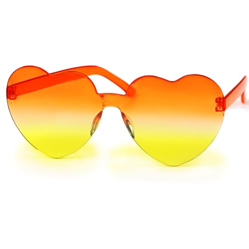 BETESSIN Aperol Brille Damen - Herz Brille Orange - Aperol Kostüm Damen Accessoires - Lustige Partybrille für Karneval, Fasching, JGA, Sommer Party, 60er 70er Jahre Hippie Party uvm. BETESSIN Aperol Brille Damen - Herz Brille Orange - Aperol Kostüm Damen Accessoires - Lustige Partybrille für Karneval, Fasching, JGA, Sommer Party, 60er 70er Jahre Hippie Party uvm. von BETESSIN