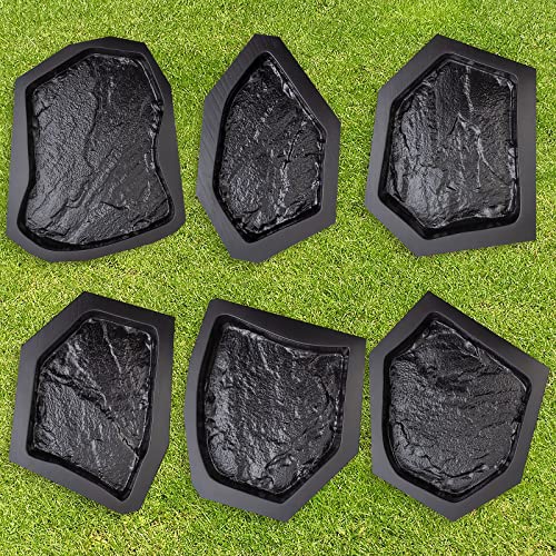 Betonex 6 Stück Fahnenstein-Formen ABS 2 mm Zementform – Pflasterform wiederverwendbar, Pflasterstein-Form – Gießen Pathmaker Garten Pathmate Pflaster Betonformen und Formen Gehweg von BETONEX