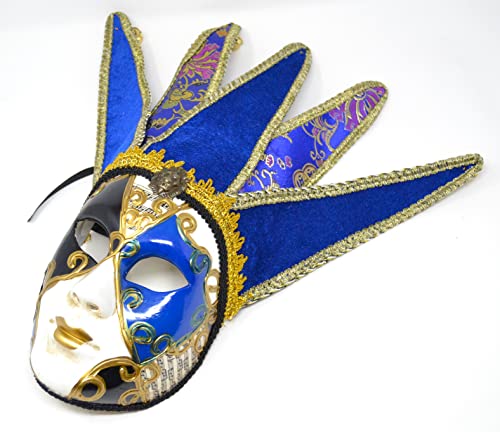 BETTER WITH FRIENDS Blaue Erwachsene Damen, venezianische Vollgesichtsmaske, (42 cm) Gesichtsmaske, Königin des Karnevals, spanische brasilianische Maske von BETTER WITH FRIENDS