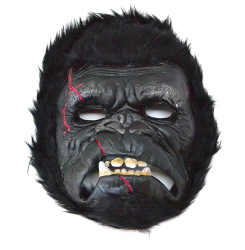 BETTER WITH FRIENDS Gorilla-Maske aus Gummi, Affengesicht, Raubtier-Maske für Erwachsene, Halloween, Party, hässliches Tier von BETTER WITH FRIENDS