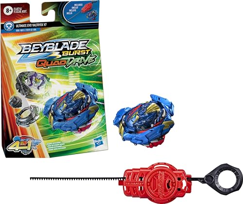 Beyblade Burst QuadDrive Ultimate Evo Valtryek V7 Kreisel Starter Pack – Ausdauer/Angriffstyp Kampfspiel mit Launcher, Spielzeug für Kinder Beyblade Burst QuadDrive Ultimate Evo Valtryek V7 Kreisel Starter Pack – Ausdauer/Angriffstyp Kampfspiel mit Launcher, Spielzeug für Kinder von Beyblade