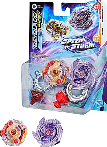 Hasbro Beyblade Burst Surge Speedstorm Kolossal Fafnir F6 und Odax O6 Kreisel Doppelpack – 2 Battle Kreisel, Spielzeug für Kinder ab 8 Jahren von BEYBLADE