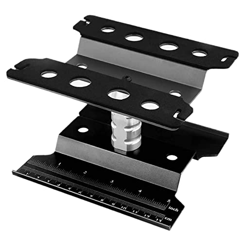 BEYEE RC Auto-Reparaturstation, Aluminium 360-Grad-Drehung Reparaturstation Montageplattform Arbeitsständer für 1/8 1/10 1/12 TRX4 SCX10, RC Crawler Monster Truck Buggy (Schwarz) von BEYEE