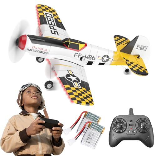 BEZGAR 3-Kanal RC Flugzeug, 6-Achsen-Gyro 2.4GHz Flugzeug ferngesteuert, ferngesteuerte Flugzeuge Remote Control Plane einfache Steuerung für Anfänger, Kinder, Erwachsene, HQ089 Gelb BEZGAR 3-Kanal RC Flugzeug, 6-Achsen-Gyro 2.4GHz Flugzeug ferngesteuert, ferngesteuerte Flugzeuge Remote Control Plane einfache Steuerung für Anfänger, Kinder, Erwachsene, HQ089 Gelb von BEZGAR