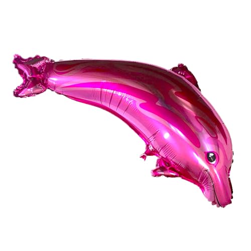 1x Folienballon Delphin "PINK DOLPHIN" (84cm) Luftballon Heliumballon Tiere Geburtstag Party Fantasie Tierwelt von BF Souvenirs