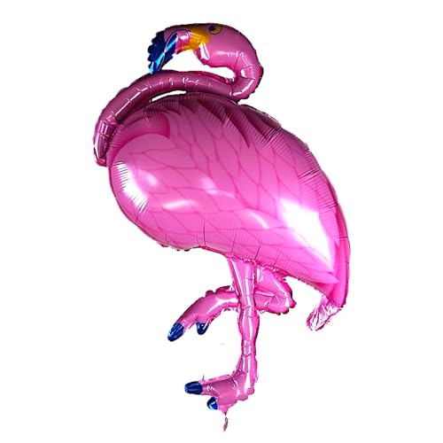 1x Folienballon Flamingo "PINK FLAMINGO" (97cm) - Luftballon Heliumballon Tiere Geburtstag Party Gartenfest Kindergarten Schule von BF Souvenirs