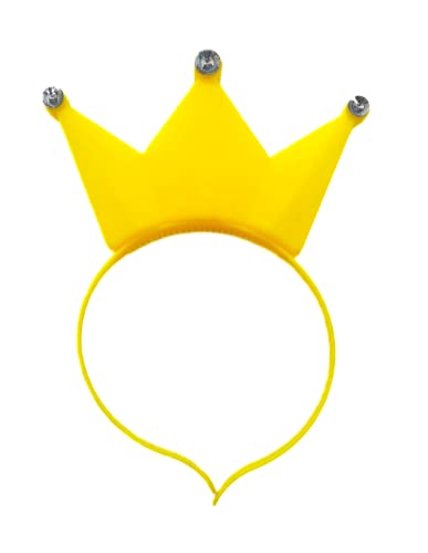 BF Souvenirs 1x LED Haarreif KRONE blinkend und leuchtend, Prinzessin, König, Party Karneval Geburtstag Motto Party Fasching (Gelb) von BF Souvenirs