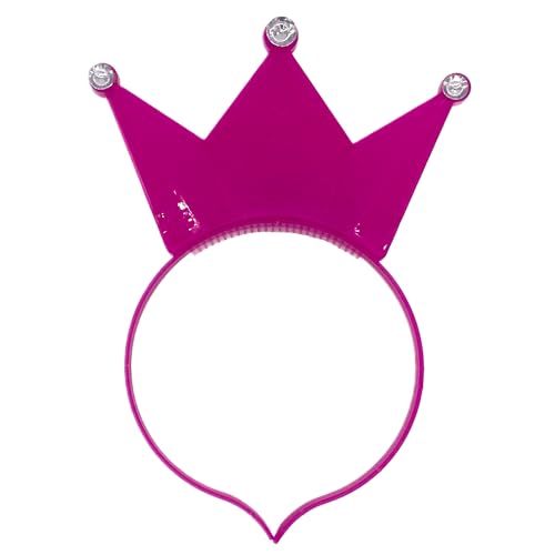 BF Souvenirs 1x LED Haarreif KRONE - blinkend und leuchtend, Prinzessin, König, Party Karneval Geburtstag Motto Party Fasching (Lila) von BF Souvenirs