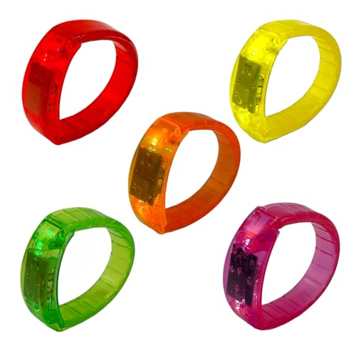 BF Souvenirs 5 Stück LED Armreif - Armband in versch. Farben - blinkend u. Leuchtend - Party Armband Hochzeit Konzert Party Geburtstag Firmenfeier BF Souvenirs 5 Stück LED Armreif - Armband in versch. Farben - blinkend u. Leuchtend - Party Armband Hochzeit Konzert Party Geburtstag Firmenfeier von BF Souvenirs