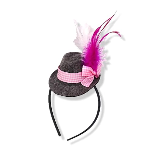 BF Souvenirs Haarreif ROSI mit MINI-Trachtenhut mit weißer & rosa Feder - Bayern Tirol Fasching Oktoberfest Karneval bayerisches Fest Tracht Hüttenparty BF Souvenirs Haarreif ROSI mit MINI-Trachtenhut mit weißer & rosa Feder - Bayern Tirol Fasching Oktoberfest Karneval bayerisches Fest Tracht Hüttenparty von BF Souvenirs