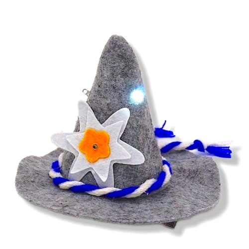 BF Souvenirs Haarspange mit Mini-Seppelhut SEPPI mit LEDs - Bayern Tirol Fasching Party Karneval Hochzeit Oktoberfest Volksfest Geburtstag BF Souvenirs Haarspange mit Mini-Seppelhut SEPPI mit LEDs - Bayern Tirol Fasching Party Karneval Hochzeit Oktoberfest Volksfest Geburtstag von BF Souvenirs