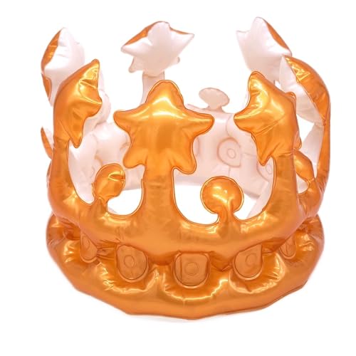 BF Souvenirs aufblasbare Krone KING gold - Party Karneval Fasching König Prinz Prinzessin Geburtstag Feier Pokal von BF Souvenirs